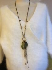 Collier sautoir 2 pierres semi