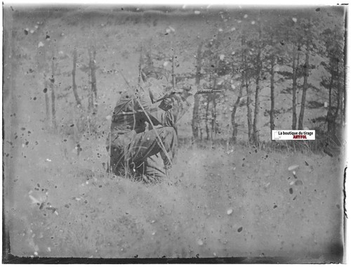 Soldat mitraillette plaque - mitraillette,,