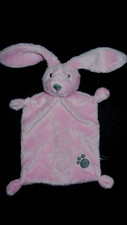 doudou plat lapin rose empreinte patte gris SIMBA TOYS