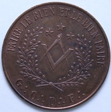 JETON FRANC - MAÇONNERIE