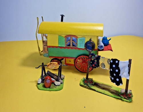 Creche roulotte cirque - roulotte, diorama