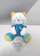 Peluche/Doudou Chat Bleu Jaune