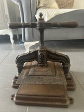 ANCIENNE PRESSE A RELIER DE NOTAIRE EN FONTE C T