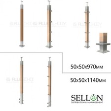 Inox & Bois Poteau Balustrade