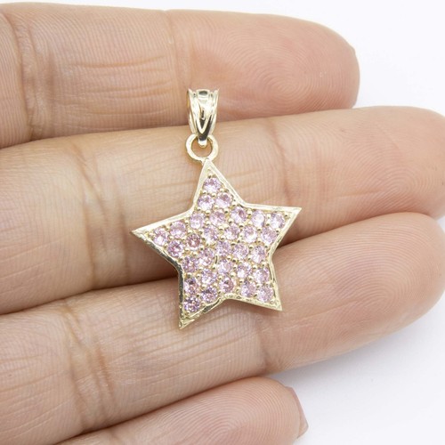 Pendentif étoile rose - en, or