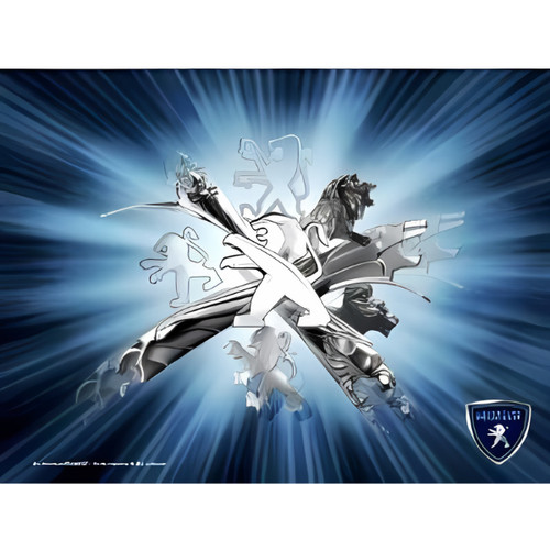 Plaque métal peugeot - métal, peugeot,