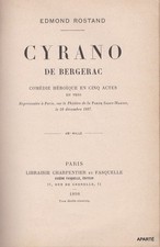 ROSTAND CYRANO DE BERGERAC LIBRAIRIE CHARPENTIER FASQUELLE 1898