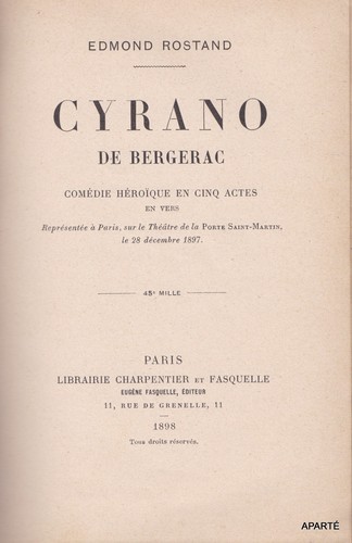 Rostand cyrano bergerac - rostand,