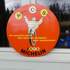 Tôle publicitaire Michelin ACS pneu original cylomoteur mobylette collection