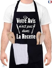 Halinuia Tablier Cuisine Homme Humour Étanche Tablier de Cuisine Personnalisé T
