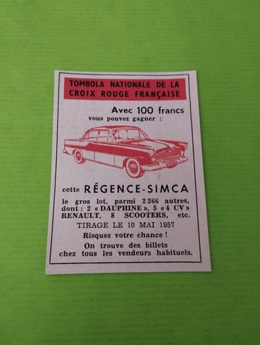 Publicite tombola croix rouge - publicite,