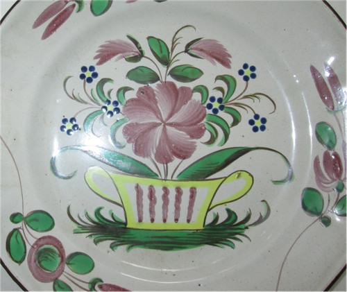 Assiette ancienne décor - assiette,
