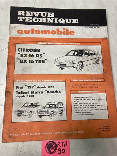 Citroën bx16 trs bx16rs - citroën,