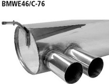 Bastuck Inox Système d'échappement sport depuis la Cat. BMW 3er E46 Compact 320d