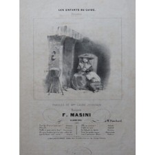 MASINI F. Les Enfants du Guide Chant Piano 1841