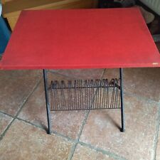 table en bois porte revues ou vyniles vintage