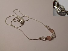 Collier fin " perles verre " -