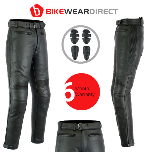 Pantalons cuir moto avec - cuir,