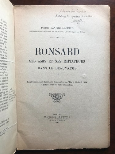 Ronsard ses amis - ronsard,,