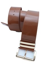 Femme Taille Hip Large Nuit Vêtement Marron Ceinture Mode Métal Or Boucle M L XL