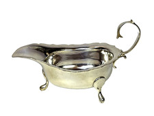 Saucière en métal argenté