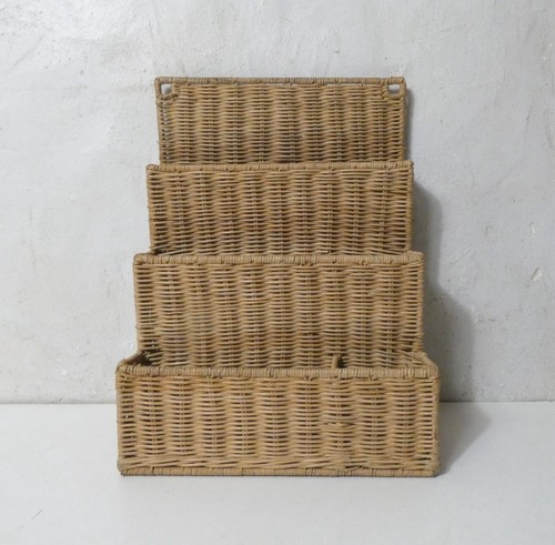 Porte courrier rotin - courrier, en