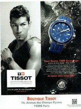 Publicité Advertising 1220 2011  montre Tissot seastar 1000 auto Nicky Haden 