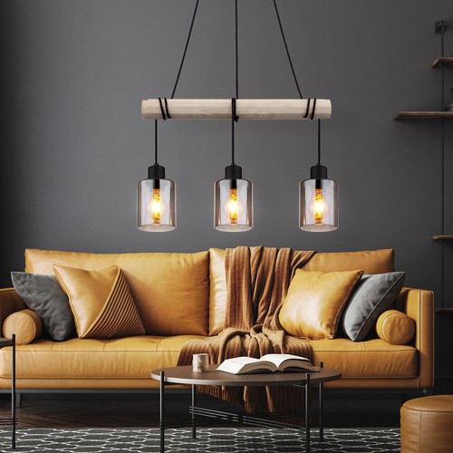 Lampe suspendue lustre bois - suspendue, de