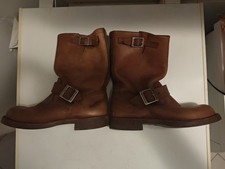 RED WING 2991 ENGINEER Motorcycle Brown Leather Boots Cork Sole 5.5 D