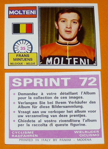 Panini sprint cyclisme 1972 - panini,