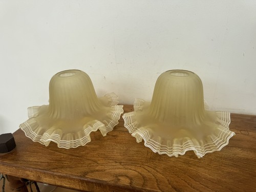 Ancienne paire tulipes verre - ancienne,