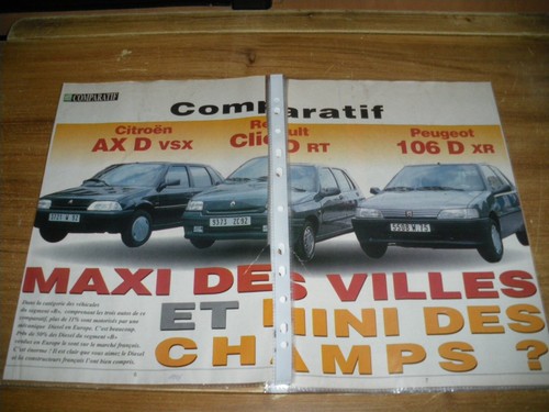 Comparatif citroen ax d - comparatif.....citroen,