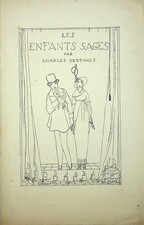 ✒ EDY LEGRAND dessin original - couv roman Charles DERENNES Enfants sages 1913