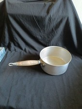 A2/?️VINTAGE CASSEROLE ALUMINIUM A. BOURGEAT MANCHE EN BOIS ?️