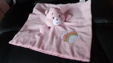 doudou  plat           bisounours bear car baby rose arc en ciel