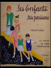 LES ENFANTS TRES PARISIENS - 1925 - POCHOIR SUR CALQUE, MODE, ART DECO, JOUMARD