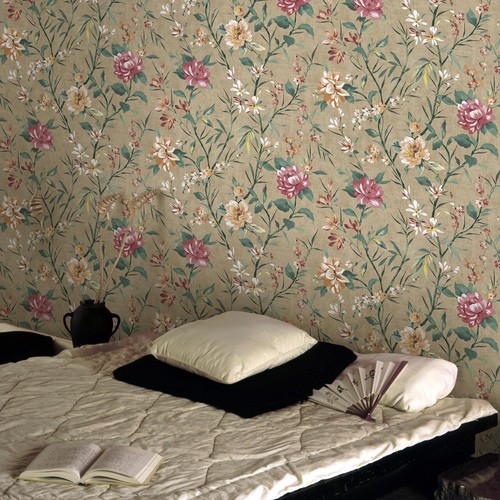 Papier peint floral - peint, japonais
