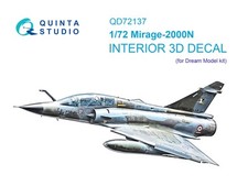 Intérieur imprimé en 3D et coloré Quinta Studio 1/72 Mirage 2000N (modèle...