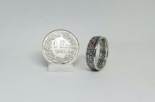 Bague pièce monnaie 1 - bague, de
