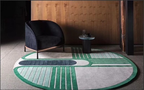 Tapis rond touffeté la - rond,