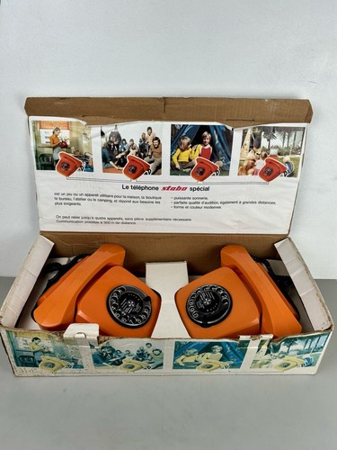 Vintage téléphone orange - vintage,
