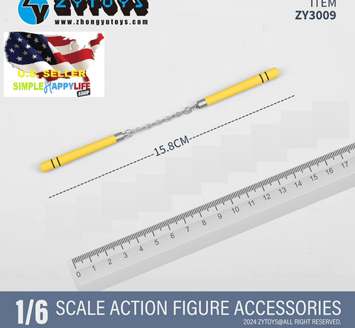 Scale yellow nunchakus - 1/6,
