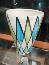 Vase en céramique Quadrifoglio Milvia Années 50  Poterie italienne Arlequin
