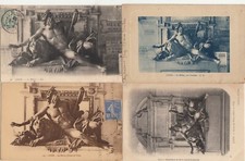 Lot de 4 cartes postales