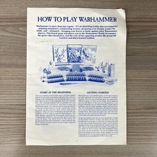 WARHAMMER FANTASY BATTLE 4E ÉDITION COMMENT JOUER WARHAMMER PAMPHLET RÈGLES WFB