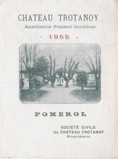 Etiquette Trotanoy 1955