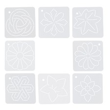  8 Pcs Motif De Feuilles