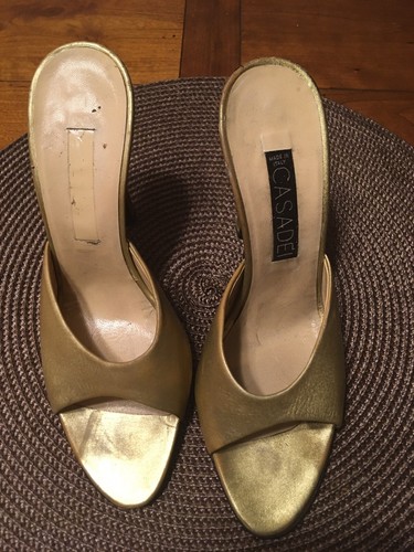 Casadei gold stilletos - casadei,
