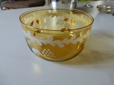 ancienne coupe en verre   décor peint TBE rince doigts