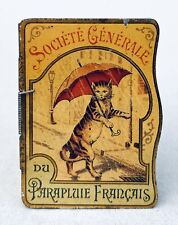 Boîte lithographiée Société Générale du Parapluie Français / Chat / Cat / 1900